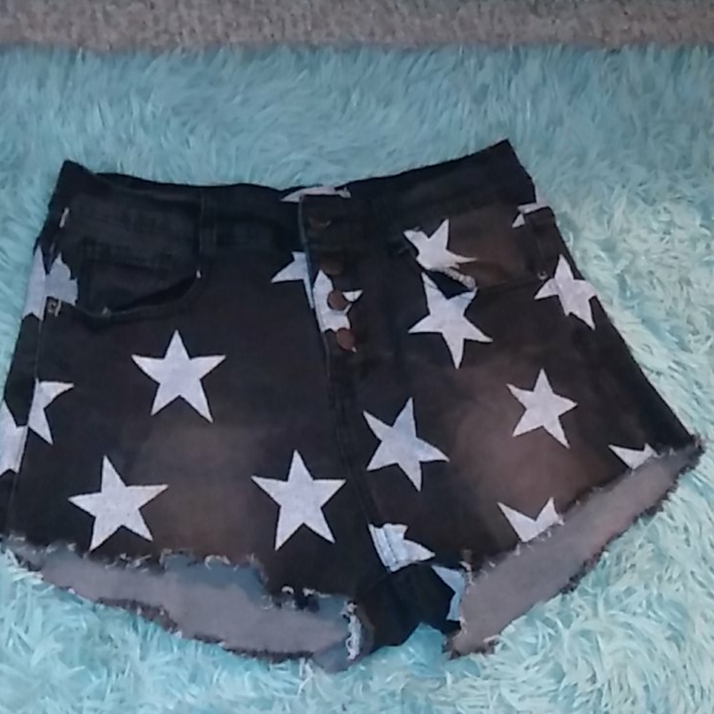 Black and silver stars shorts